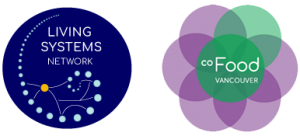 An image of the logos for Living Systems Network and coFood Vancouver